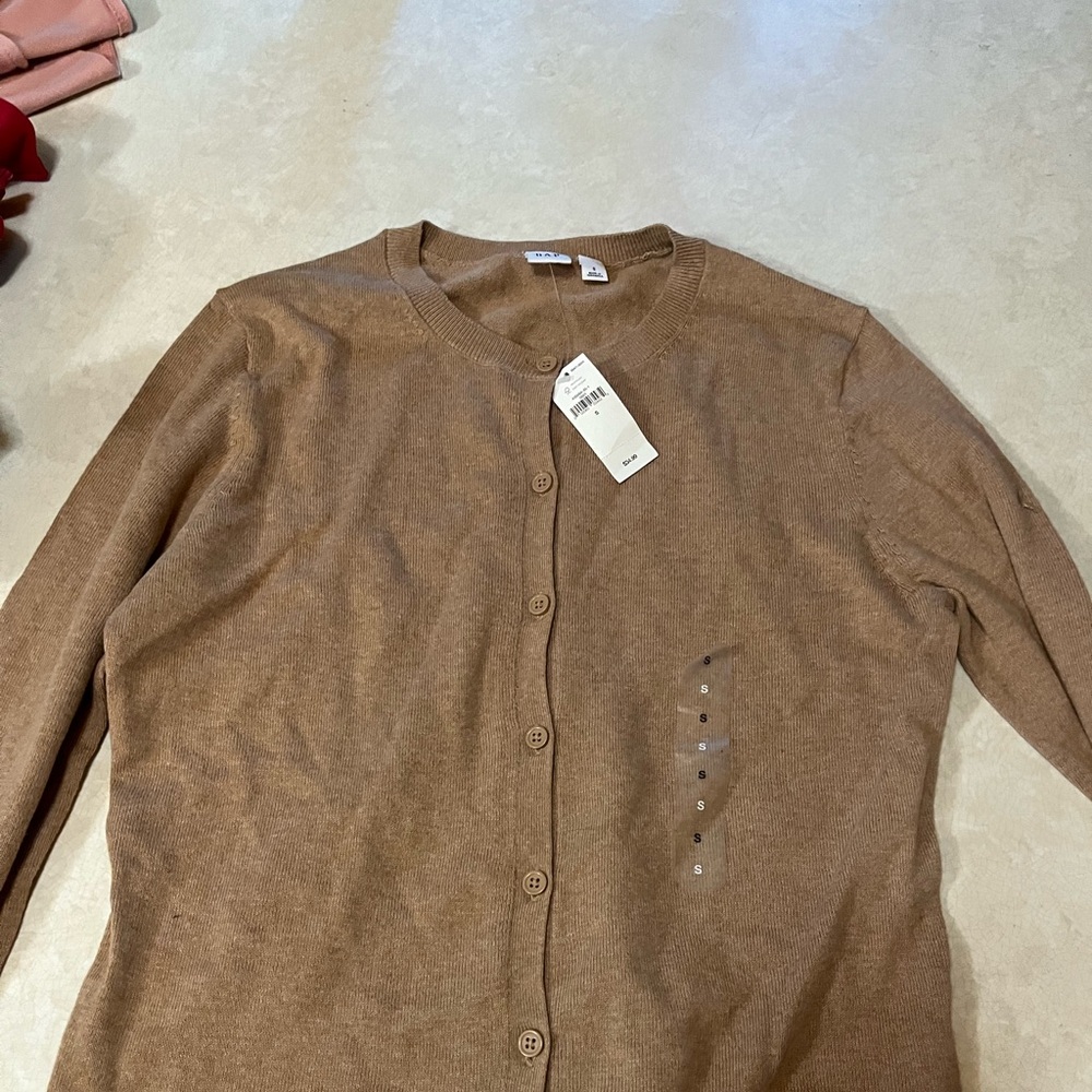GAP Brown Cardigan Sweater Classic Knit